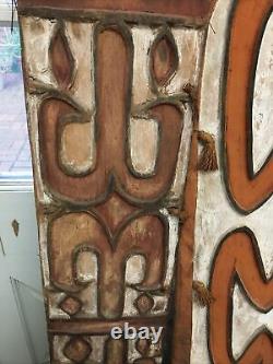 Original Carved Handheld Ceremonial Shields Papua New Guinea Asmat Tribe