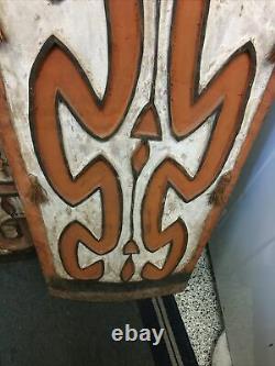 Original Carved Handheld Ceremonial Shields Papua New Guinea Asmat Tribe