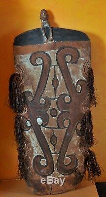Original War Shield, Tameng, Papua New Guinea, Asmat Tribe, c. 1930's