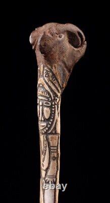 Os sculpté, carved tool, oceanic art, primitive art, Papua New guinea