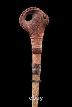 Os sculpté, lime stick, bâton à chaux, oceanic art, Papua New guinea