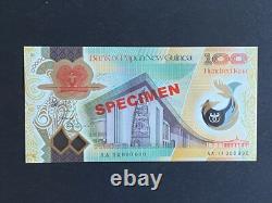PAPUA NEW GUINEA 100 KINA SPECIMEN 2007 Prefix AA P33s 1 pc UNC (Lot #213)