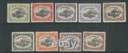 PAPUA NEW GUINEA 1910 LAKATOI (large papua) complete (GIBBONS 75-83) VF MHR zy