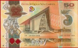 PAPUA NEW GUINEA 50 KINA 2010 Commemorative 35th Polymer P 42 UNC free shipping