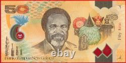 PAPUA NEW GUINEA 50 KINA 2010 Commemorative 35th Polymer P 42 UNC free shipping
