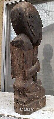 PAPUA NEW GUINEA AUTHENTIC Ancestor statue/ TOTEM 13 x 4