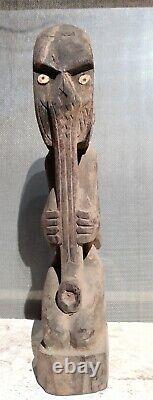 PAPUA NEW GUINEA AUTHENTIC Ancestor statue/ TOTEM 13 x 4