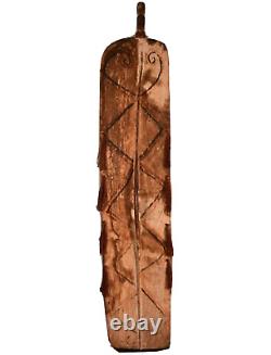 PAPUA NEW GUINEA Antique Original Vintage Asmat Oceanic Tribal Sculpture Shield