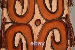 PAPUA NEW GUINEA Antique Original Vintage Asmat Oceanic Tribal Sculpture Shield