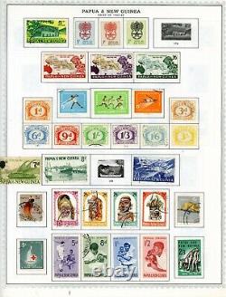 PAPUA/NEW GUINEA-Collection of 715 stamps and souvenir sheets mounted on pages