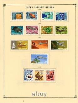 PAPUA/NEW GUINEA-Collection of 715 stamps and souvenir sheets mounted on pages