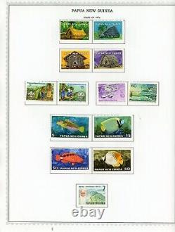 PAPUA/NEW GUINEA-Collection of 715 stamps and souvenir sheets mounted on pages