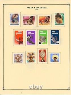 PAPUA/NEW GUINEA-Collection of 715 stamps and souvenir sheets mounted on pages