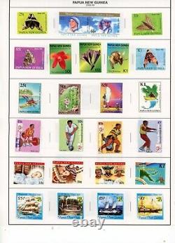 PAPUA/NEW GUINEA-Collection of 715 stamps and souvenir sheets mounted on pages