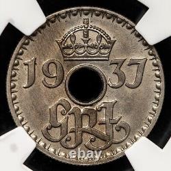 PAPUA NEW GUINEA George VI 1937 3 Pence, 6 Pence Pattern SET NGC MS65 TOP POP