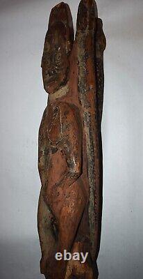 PAPUA NEW GUINEA HUGE HDWD FIGURES With3 CROCS 30 1900S