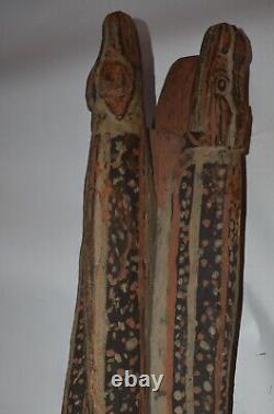 PAPUA NEW GUINEA HUGE HDWD FIGURES With3 CROCS 30 1900S