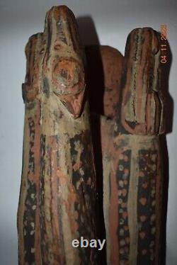 PAPUA NEW GUINEA HUGE HDWD FIGURES With3 CROCS 30 1900S