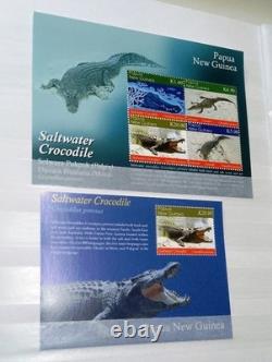 PAPUA NEW GUINEA MNH stamp collection mainly reptiles, butterflies, shells, etc