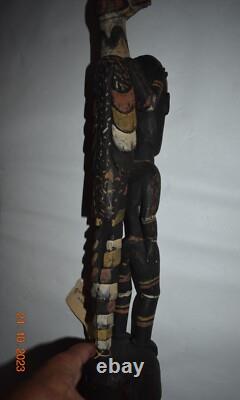PAPUA NEW GUINEA ROOF FIGURE, shell eyes 21 1900S