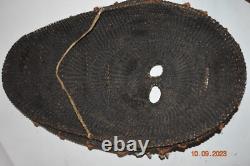 PAPUA NEW GUINEA SEPIK basketry MASK, SHELLS, TEETH, 23 1900S