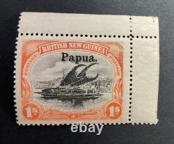 PAPUA NEW GUINEA SG19Lge. Ovpt. Wtmk. Horizontal MNH Kiss of Double Ovpt