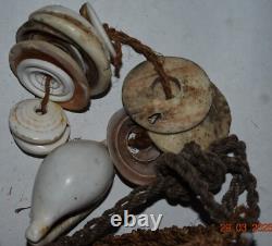 PAPUA NEW GUINEA SHELL BAG WithSHELL MONEY, EXTRAORDINARY 1900S 12 PROV