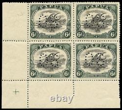 PAPUA SG O34 1910-11 6d corner B4 u/m