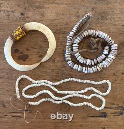 PNG Pig Tusks, Old Conus & New Ireland Shell Money, Tribal Art Papua New Guinea