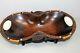 Pacifc Islands Fiji Trobriand Large Wooden Bowl Handmade MOP & Turtle Accent 16