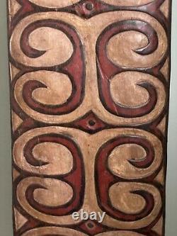 Papau New Guinea Asmat Tribal Art, Hardwood Ceremonial Shield