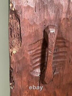 Papau New Guinea Asmat Tribal Art, Hardwood Ceremonial Shield