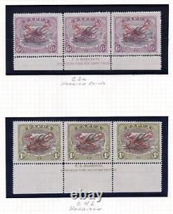 Papua New Guinea 1929-1930 Air Mails In Blocks Of 3 & 6