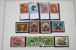 Papua & New Guinea 1952-1981 Collection Of 300+ Mint Stamps On Minkus Pages