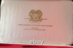 Papua New Guinea. 1975 8 piece Proof Set includes Silver 5 & 10 Kina. 1.68 oz