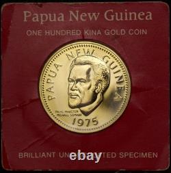 Papua New Guinea 1975 Gold 100 Kina KM#10 Uncirculated