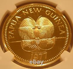 Papua New Guinea 1977 FM Gold 100 Kina NGC PF69UC Papuan Hornbill