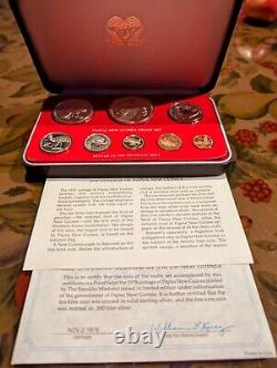 Papua New Guinea 1978 Silver Proof Set BU with COA and original box