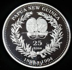 Papua New Guinea 1994 Paradise Bird 25 Kina 4.0444 oz Silver Coin, Proof