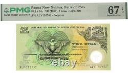 Papua New Guinea 2 Kina ND (1996) Pick# 16c Paradijsvogel PMG 67 EPQ