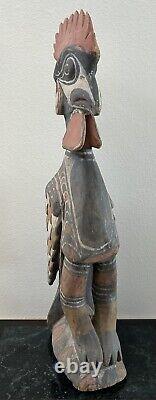 Papua New Guinea 27 Sepik River Yamuk Wood Carved Bird Statue Oceania Art