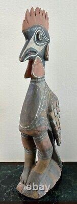 Papua New Guinea 27 Sepik River Yamuk Wood Carved Bird Statue Oceania Art