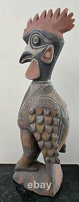 Papua New Guinea 27 Sepik River Yamuk Wood Carved Bird Statue Oceania Art