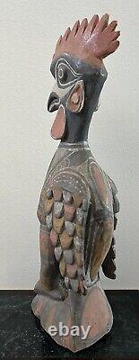 Papua New Guinea 27 Sepik River Yamuk Wood Carved Bird Statue Oceania Art