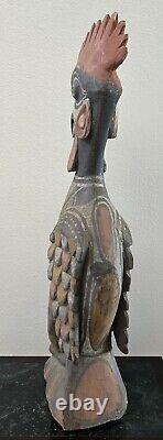 Papua New Guinea 27 Sepik River Yamuk Wood Carved Bird Statue Oceania Art