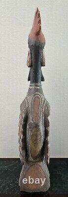 Papua New Guinea 27 Sepik River Yamuk Wood Carved Bird Statue Oceania Art