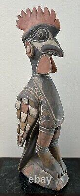 Papua New Guinea 27 Sepik River Yamuk Wood Carved Bird Statue Oceania Art