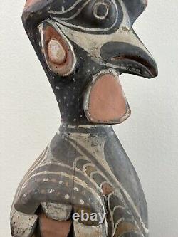 Papua New Guinea 27 Sepik River Yamuk Wood Carved Bird Statue Oceania Art