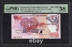 Papua New Guinea 5 Kina 2002 P13es Specimen N. 002 About Uncirculated