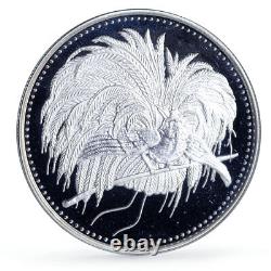 Papua New Guinea 5 kina Coinage 100 Years Paradise Bird proof silver coin 1994